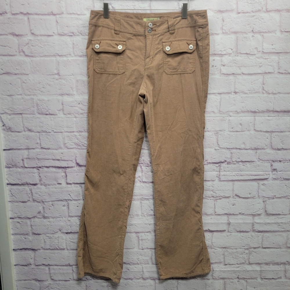 VTG Stamp10 Straight Leg Corduroy Pants Women 10 Lightweight Grunge Skater Retro